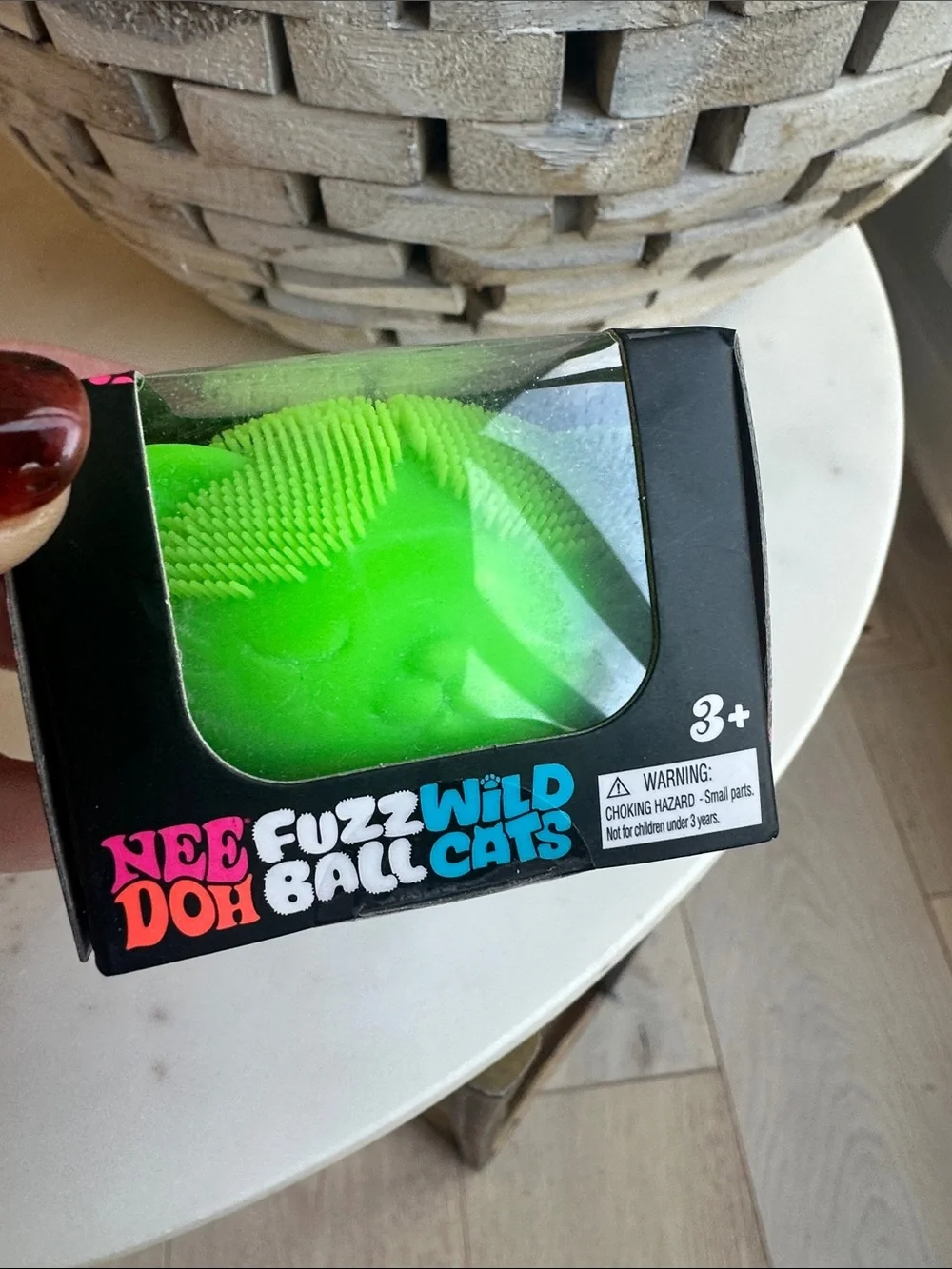Wild Cats Fuzz Ball Squeeze Toy - Neon Green